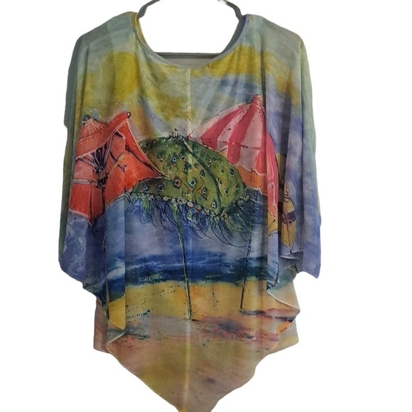 Leoma Lovegrove top beach umbrellas print Size M - Picture 2 of 3